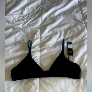 Fashion Nova Light As A Feather Microfiber Triangle Bralette Bra Black Large